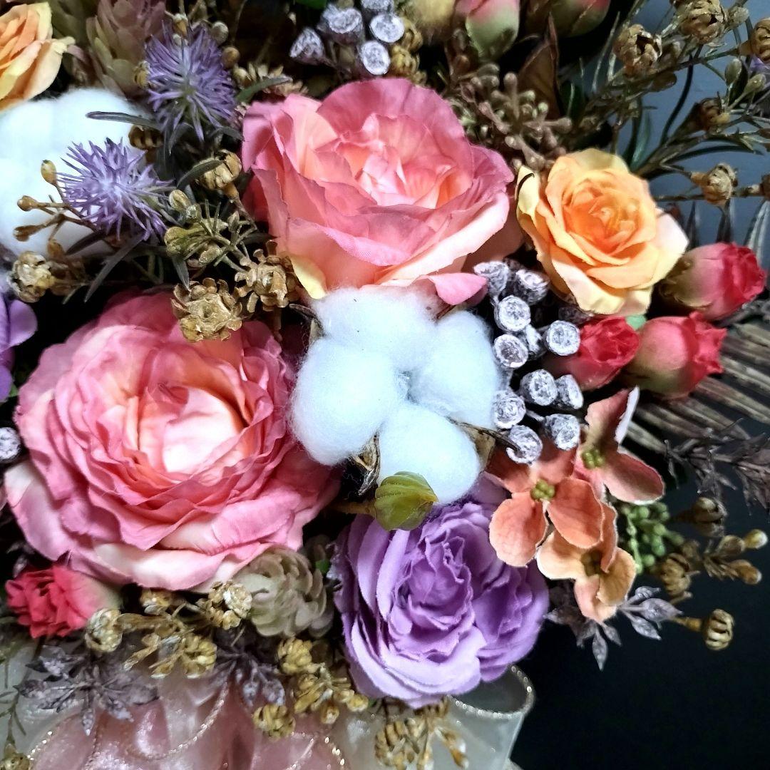 商品名【唯】あいみょん♥ローズの花束風スワッグリース✳ 秋冬リース