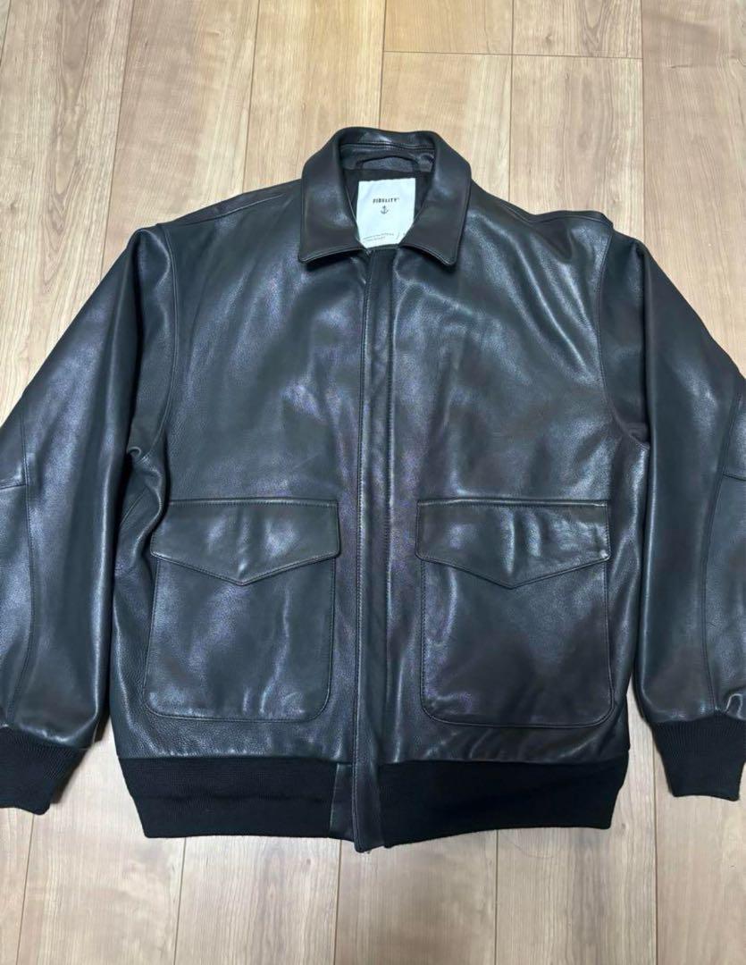 MEN'S】FIDELITY[フィデリティ] LAMB LEATHER A-2 JACKET