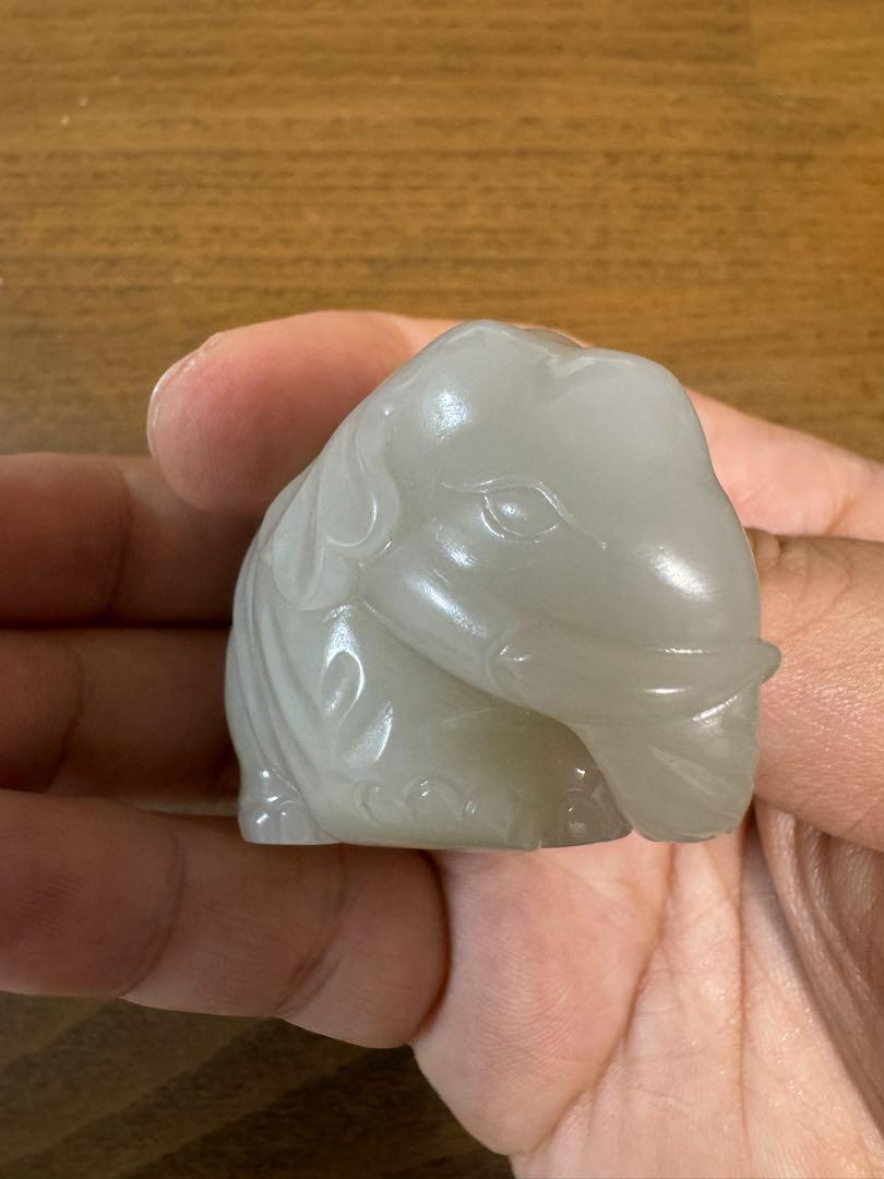 清朝時代 本物の玉彫刻 象 彫像 骨董品 レア品 eeetasmaniaexpo.com.au
