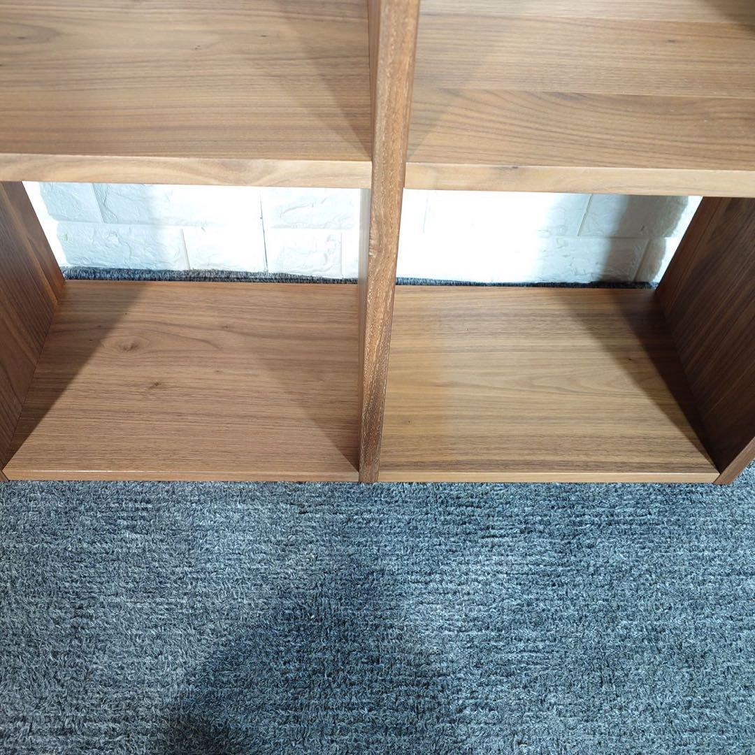 MUJI 無印良品 スタッキングシェルフ３段×２列 ウォールナット材 C039