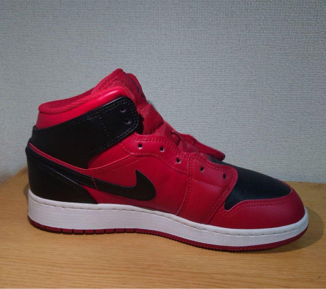 【美品 】Nike Air Jordan 1 赤/黒 ミッド 25cm