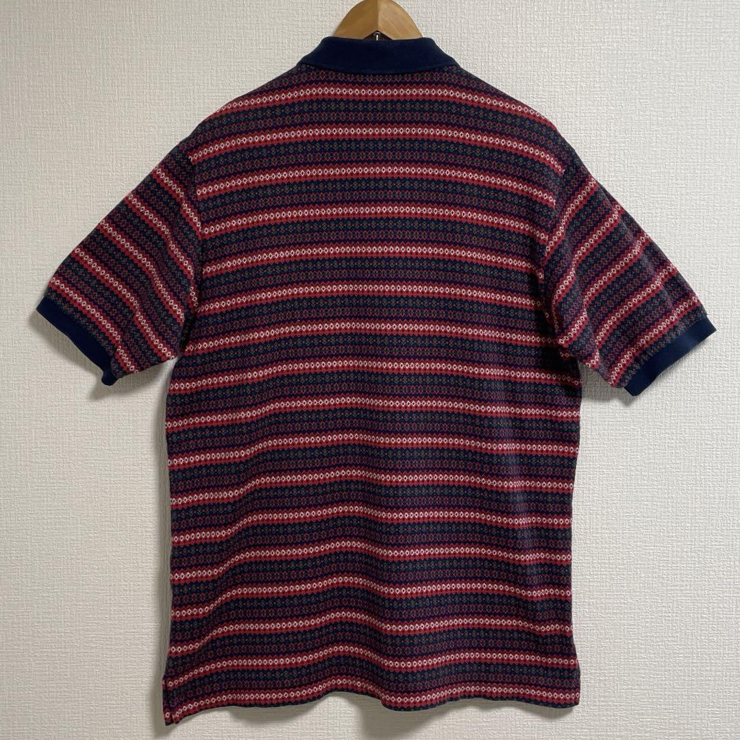 希少 90s 初期タグ PEARLY GATES ポロシャツ ジャガード 総柄 希少 90s 初期タグ PEARLY GATES ポロシャツ ジャガード 総柄