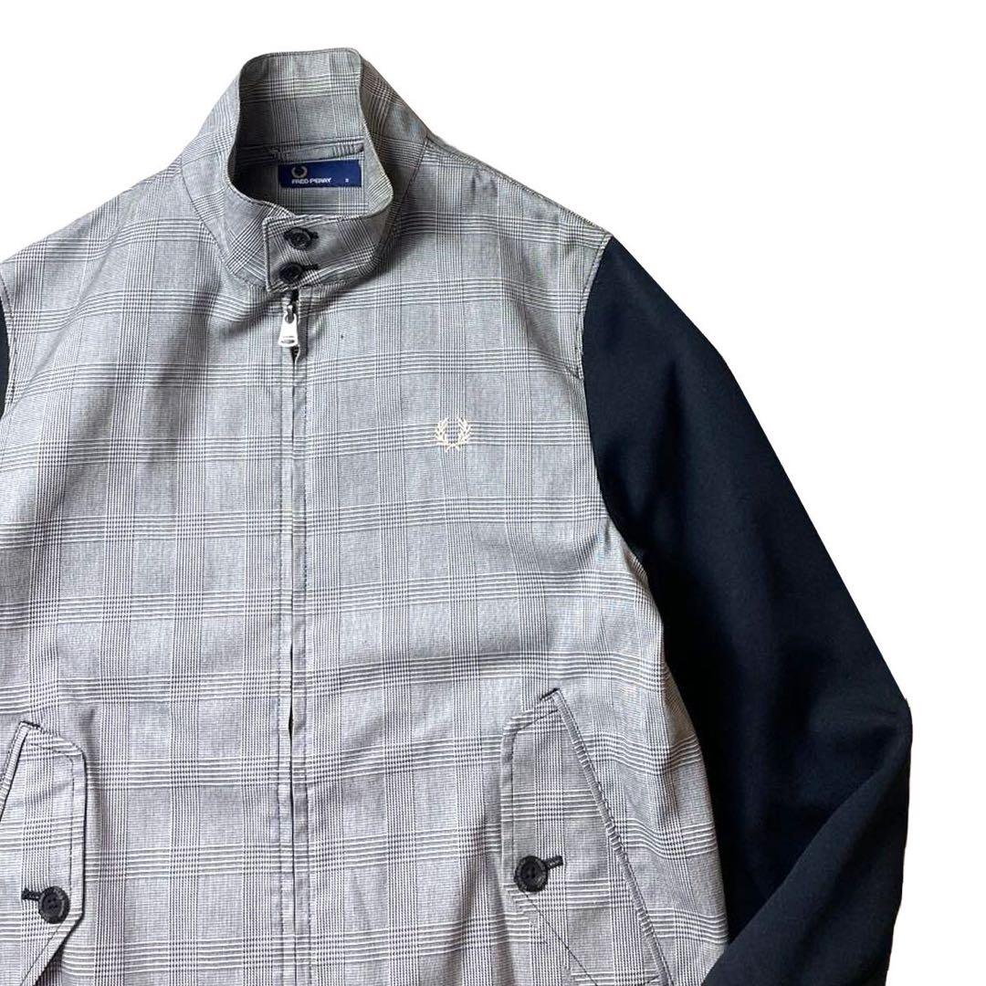 【名作】Fred Perry グレンチェック柄 スイングトップ グレー S