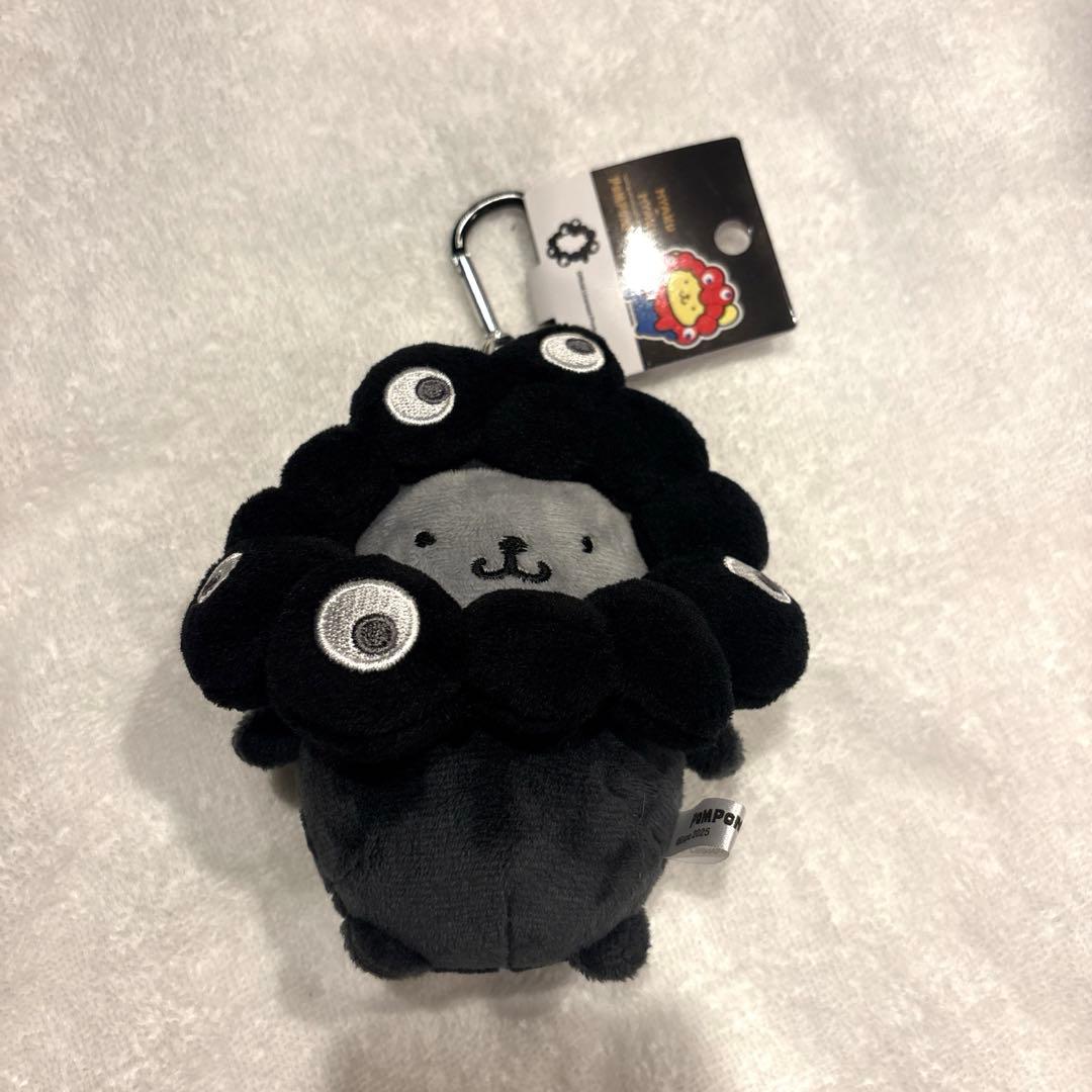 未使用　ポムポムプリン 万博 サンリオ 黒 ミャクミャク カラビナ　ぬいぐるみ 未使用 ポムポムプリン 万博 サンリオ 黒 ミャクミャク カラビナ