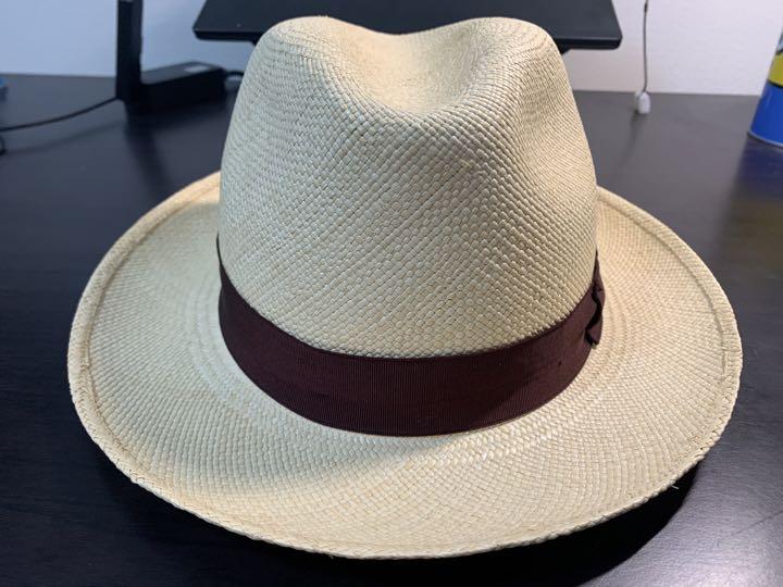 お待たせ! ボルサリーノ Borsalino パナマハット ハット 東京メトロ 美品 イタリア製 ボルサリーノハット BORSALINO ハット