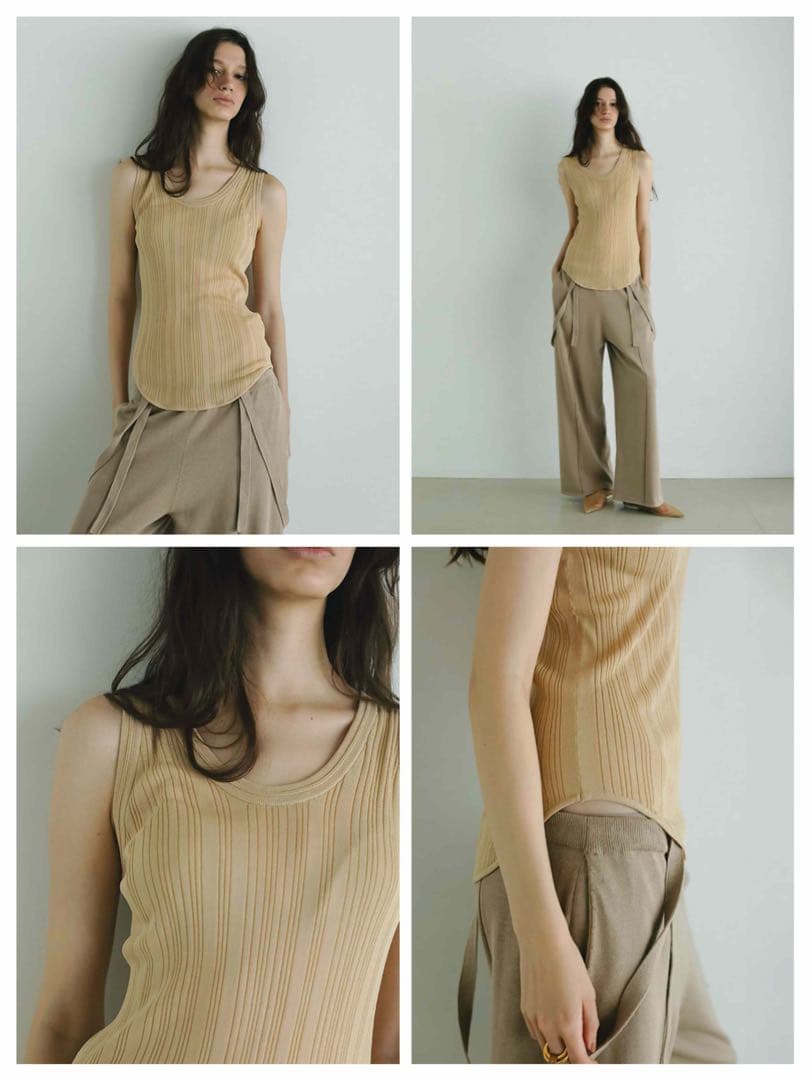 ETRE TOKYO ランダムリブニットタンク