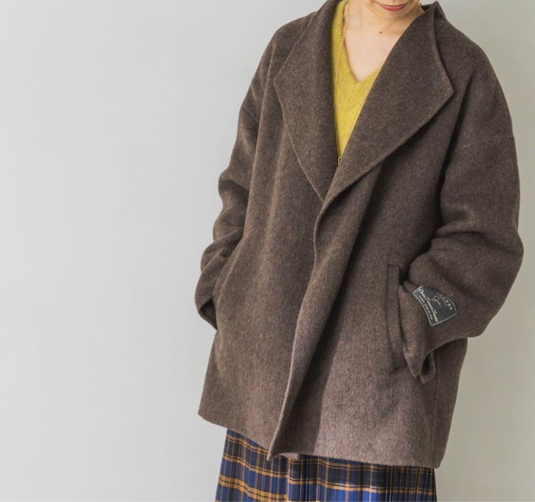 URBAN RESEARCH シャンブレーウールリバーショートコート ジャケット SIZE URBAN RESEARCH