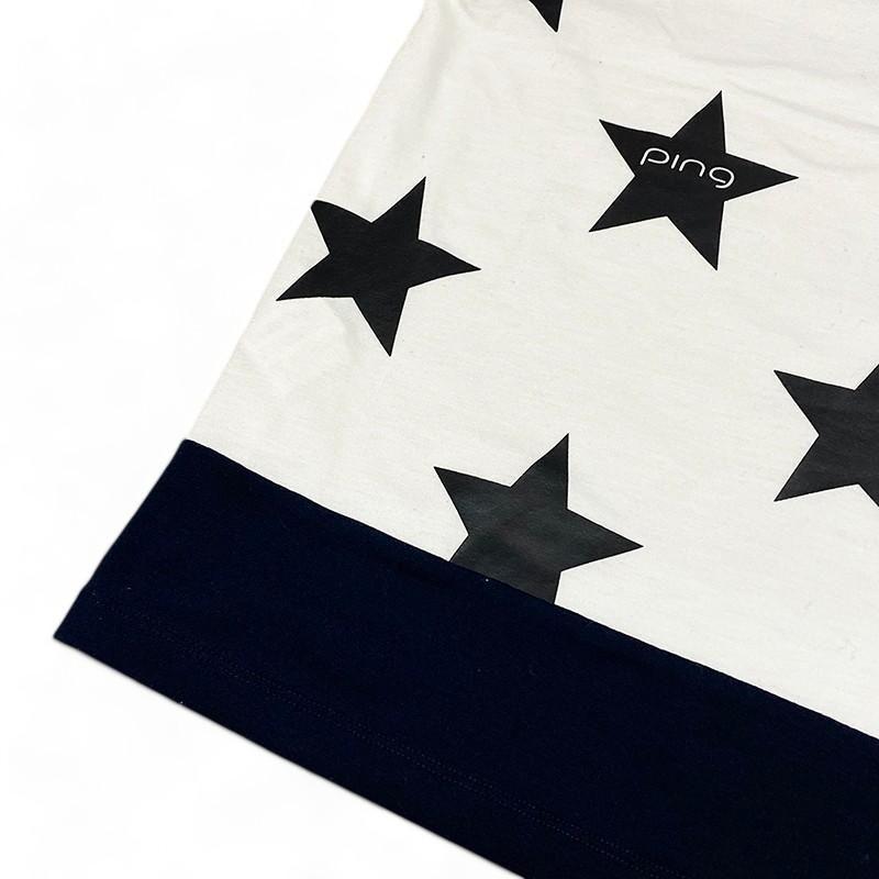 PING ピン 2022年モデル ハイネック 半袖 Tシャツ 星柄 M