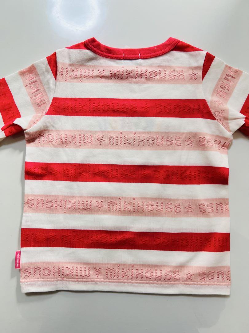 新品 ミキハウス　うさこちゃん　ピンク　ボーダー　長袖Tシャツ　100cm