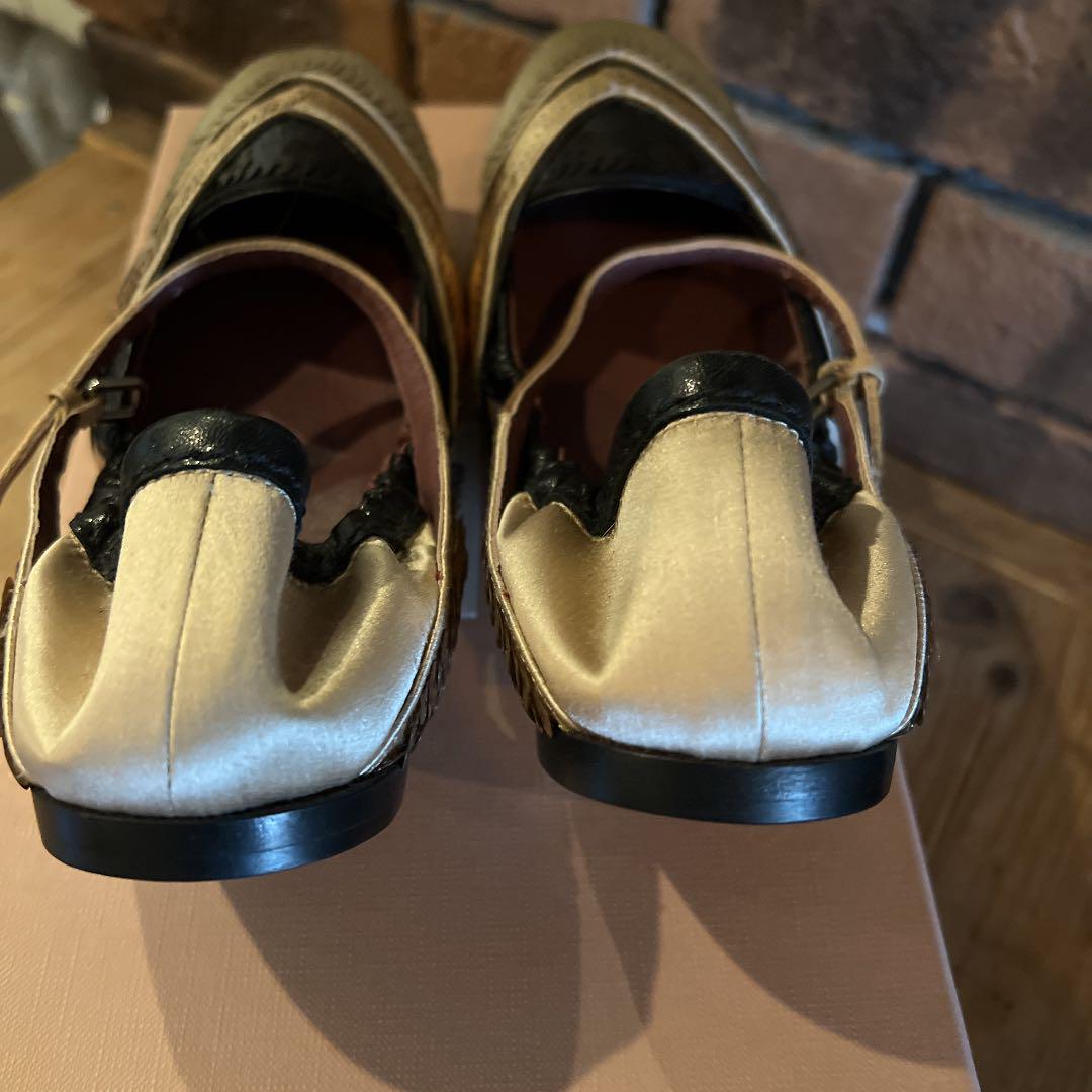 MIU MIU - 新品未使用！miumiu プラットフォームバレエ 37の通販 by maple's shop｜ミュウミュウならラクマ