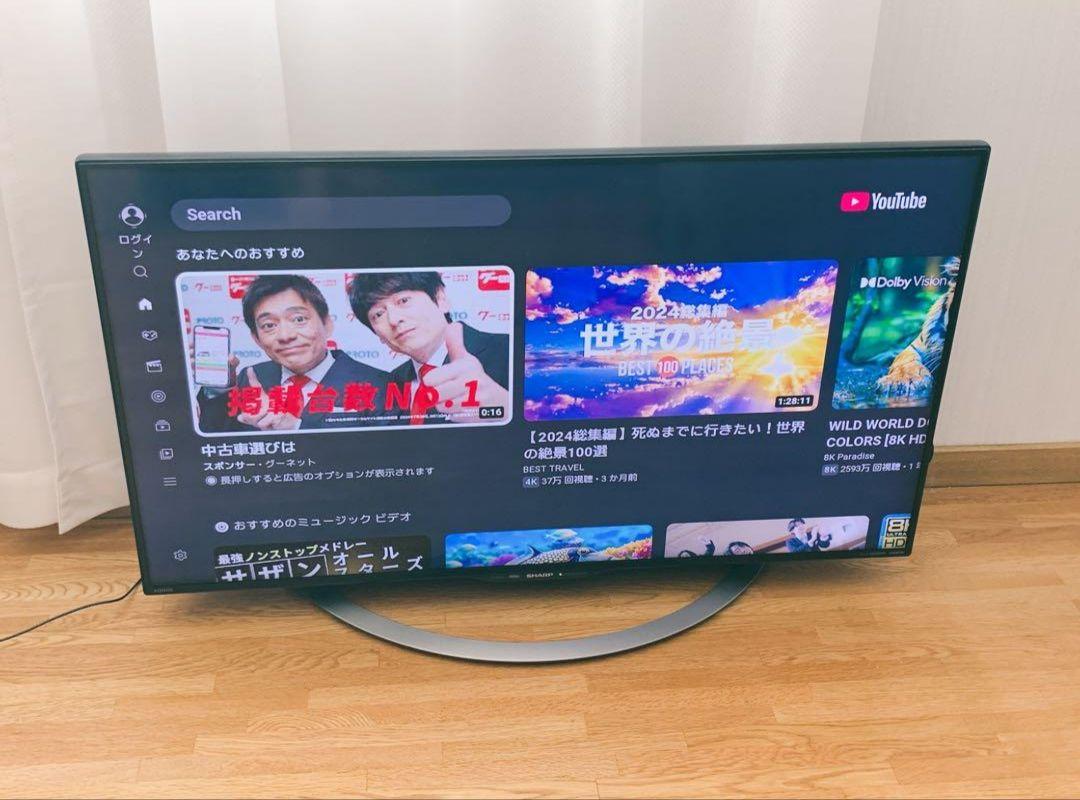 4K スマートテレビ シャープ 40型 ネット動画／地上波 Android