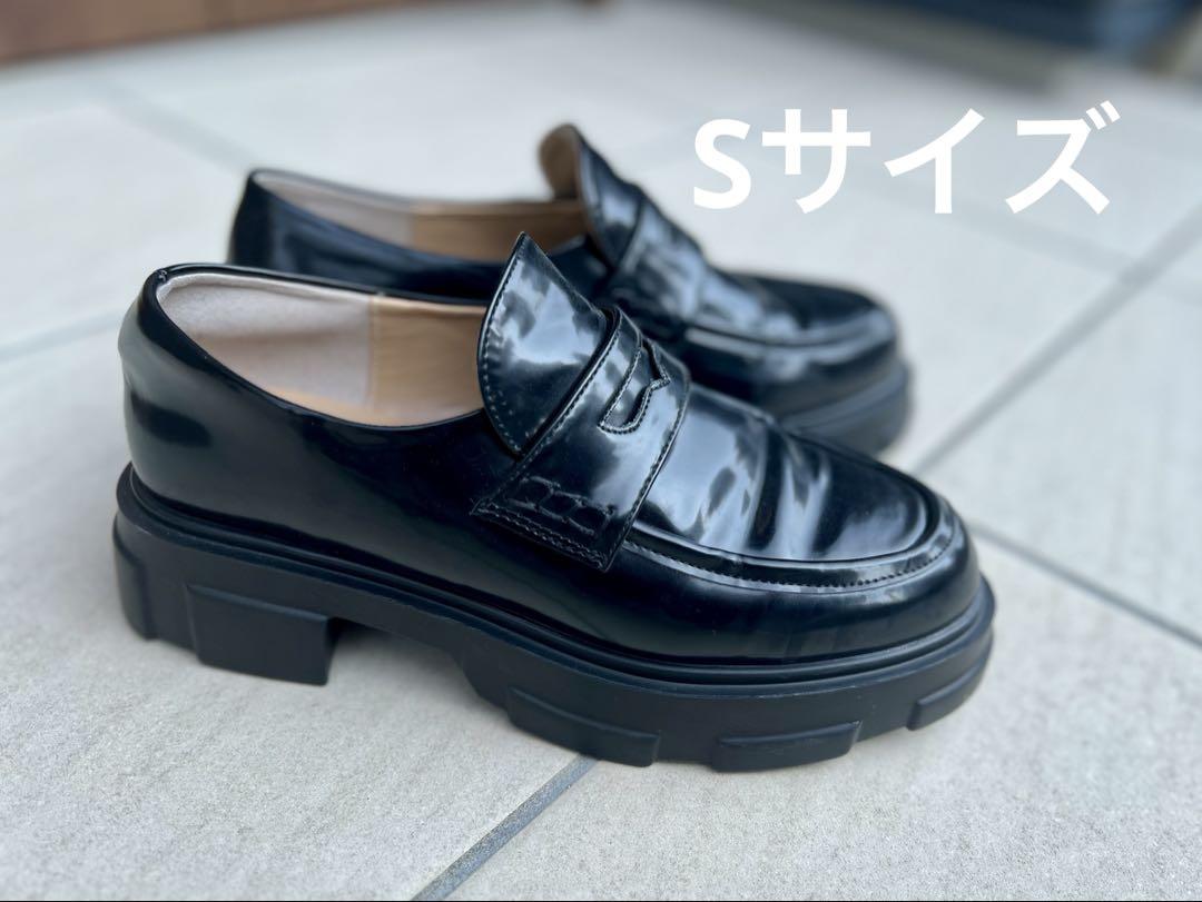 美品!レイン ローファー 厚底