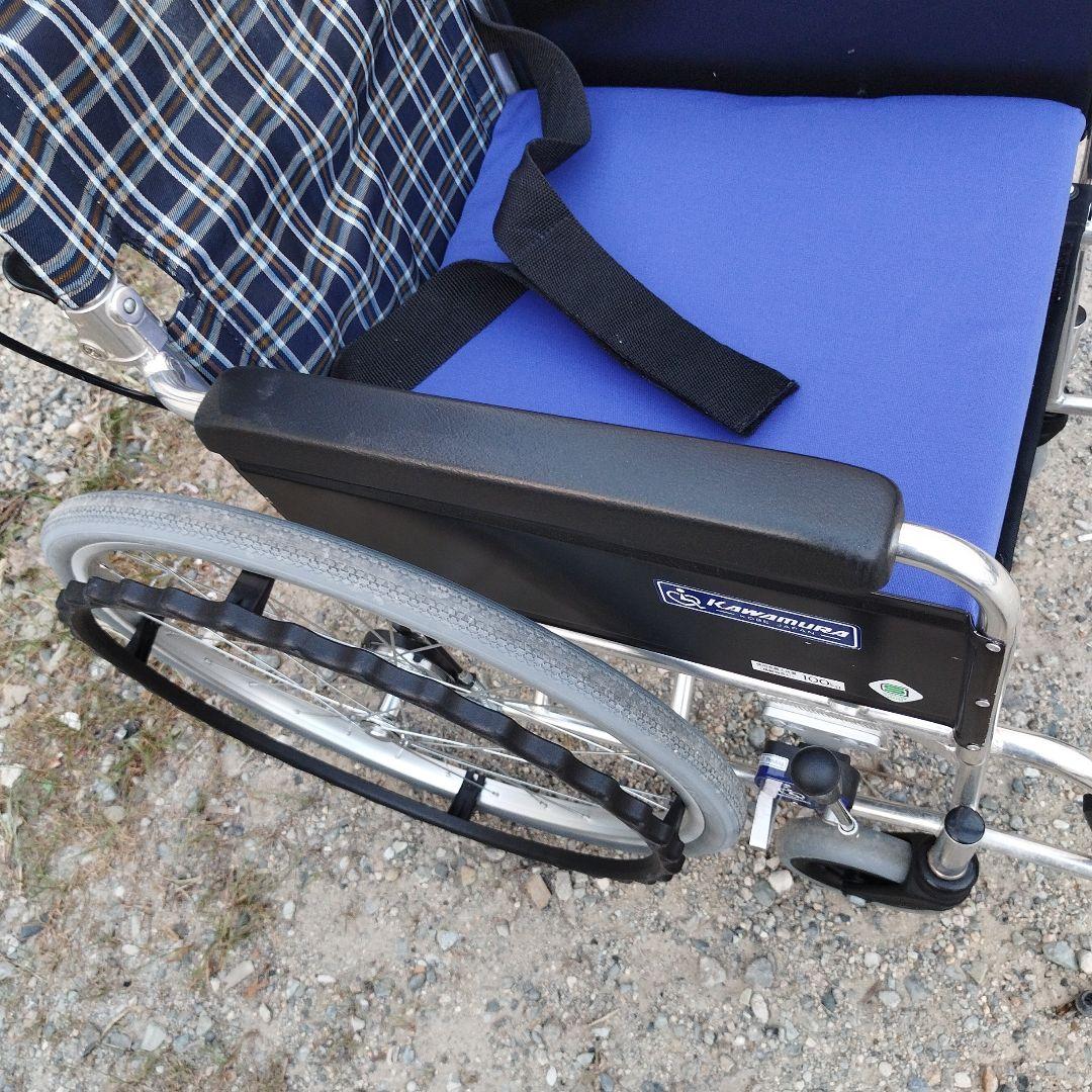 自走用車椅子 チェック柄 背もたれ付き 自走用車椅子 チェック柄 背もたれ付き