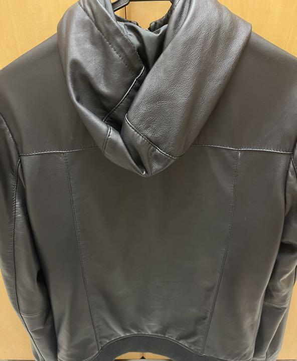 Mうのにもお得な情報満載!美品/DETAILS レザーフードライダース 【誠実】 Nautica ヌバック レザージャケット マルチカラー レザージャケット