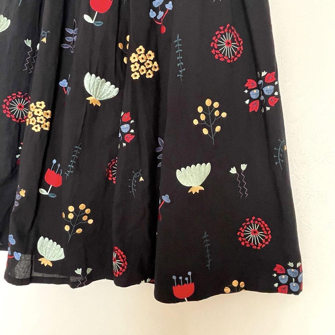 美品】bulle de savon 野山刺繍 スカート