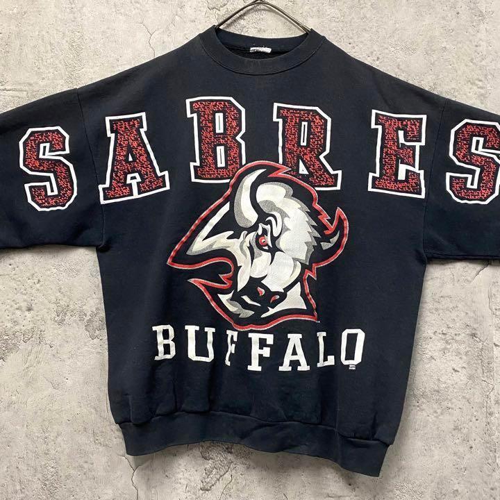 レア90s【古着】NHLバッファローセイバーズ スウェット