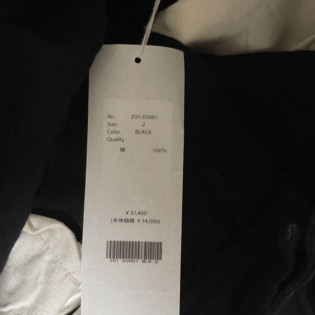 新品 24SS COMOLI ベルテッドデニムパンツ ブラックサイズ2