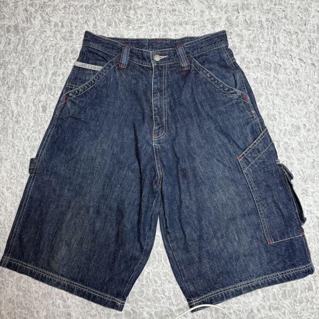 90s PIKO ピコ ハーフパンツ バギーデニム 刺繍 B系 HIPHOP PIKO ピコ】90s ハーフパンツ バギー デニム 刺繍 B系 HIPHOP