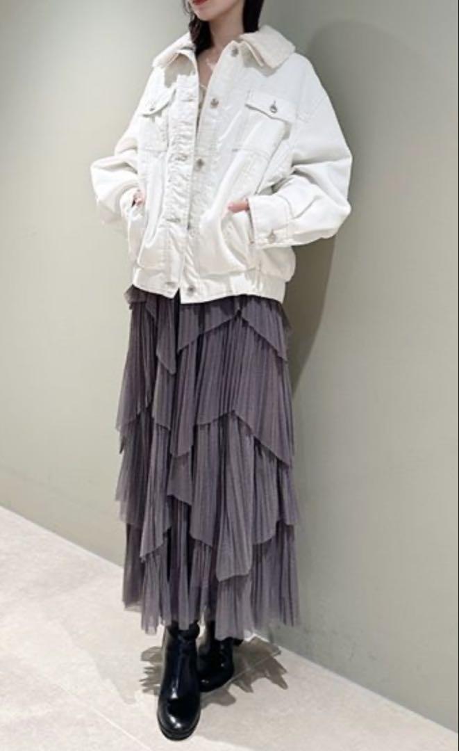 新品❣️スナイデル ❣️ 衿ボアコーデュロイブルゾン　WHT