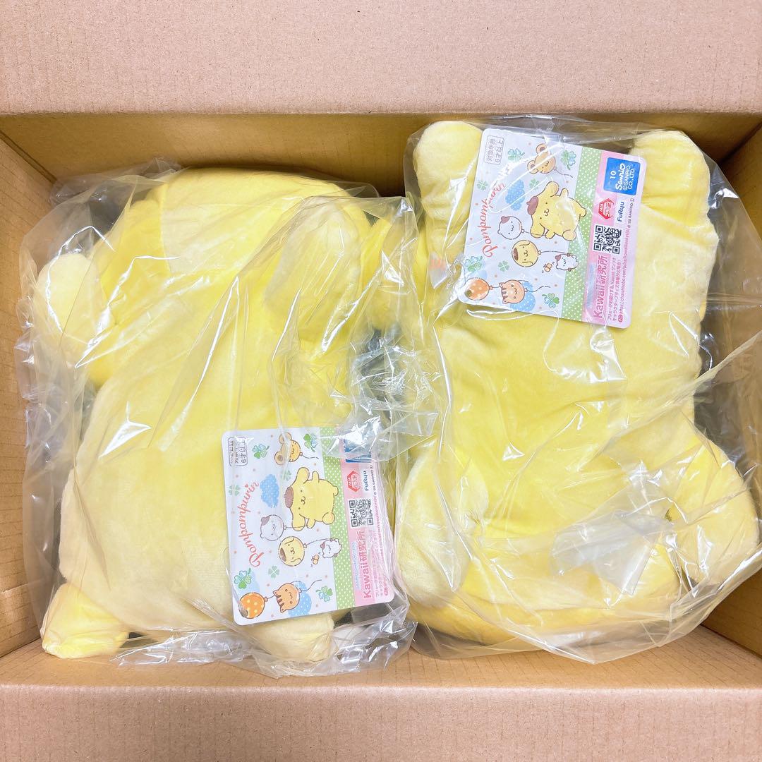 新品未使用 サンリオ ぽてっと寝そべりBIGぬいぐるみ ポムポムプリン