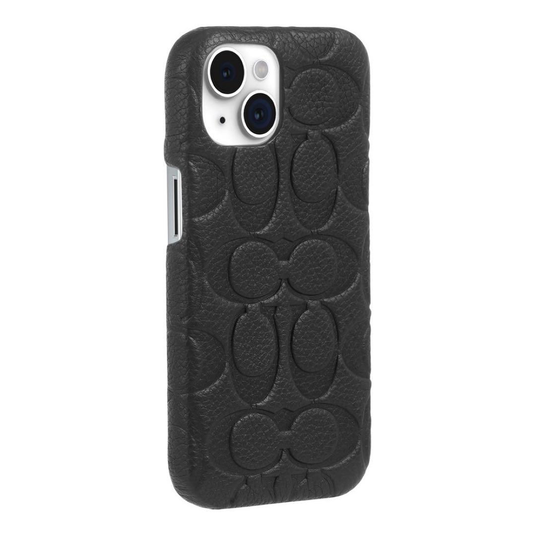 スーパーセール タイムセール 時間 新品⭐︎コーチ Coach iPhone15 本革ブラック ケース 滑りにくい iPhoneアクセサリー