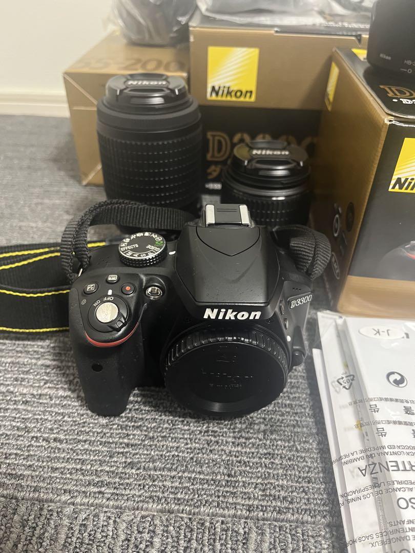 Nikon D3300 ダブルズームキット ブラック フルセット　ニコン