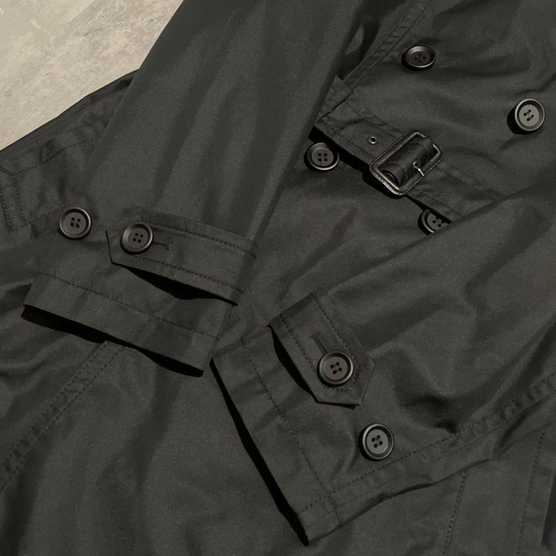 【極美品】COACH コーチ トレンチコート メンズ M 黒 画像4
