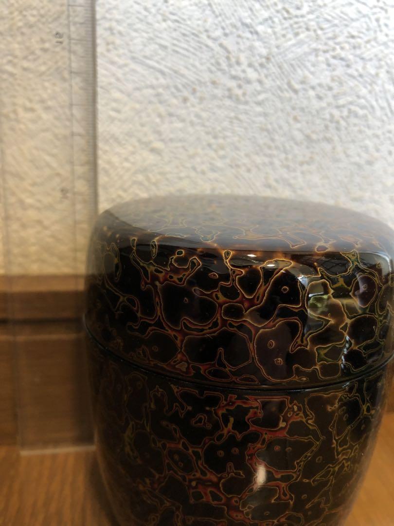 会津虫喰い塗　茶器