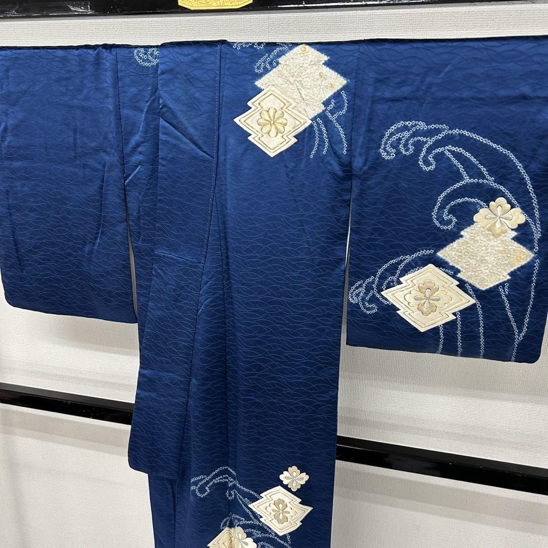 豪華刺繍 付下げ 上品な加工 紋なし 正絹 AK-6370