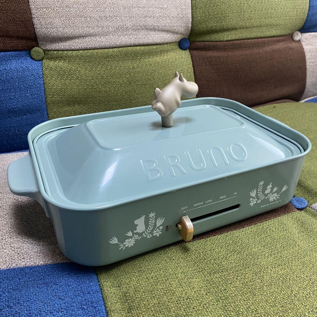 BRUNO ホットプレート ムーミン（中古） BRUNO ムーミンコンパクトホットプレート 3枚プレート付き