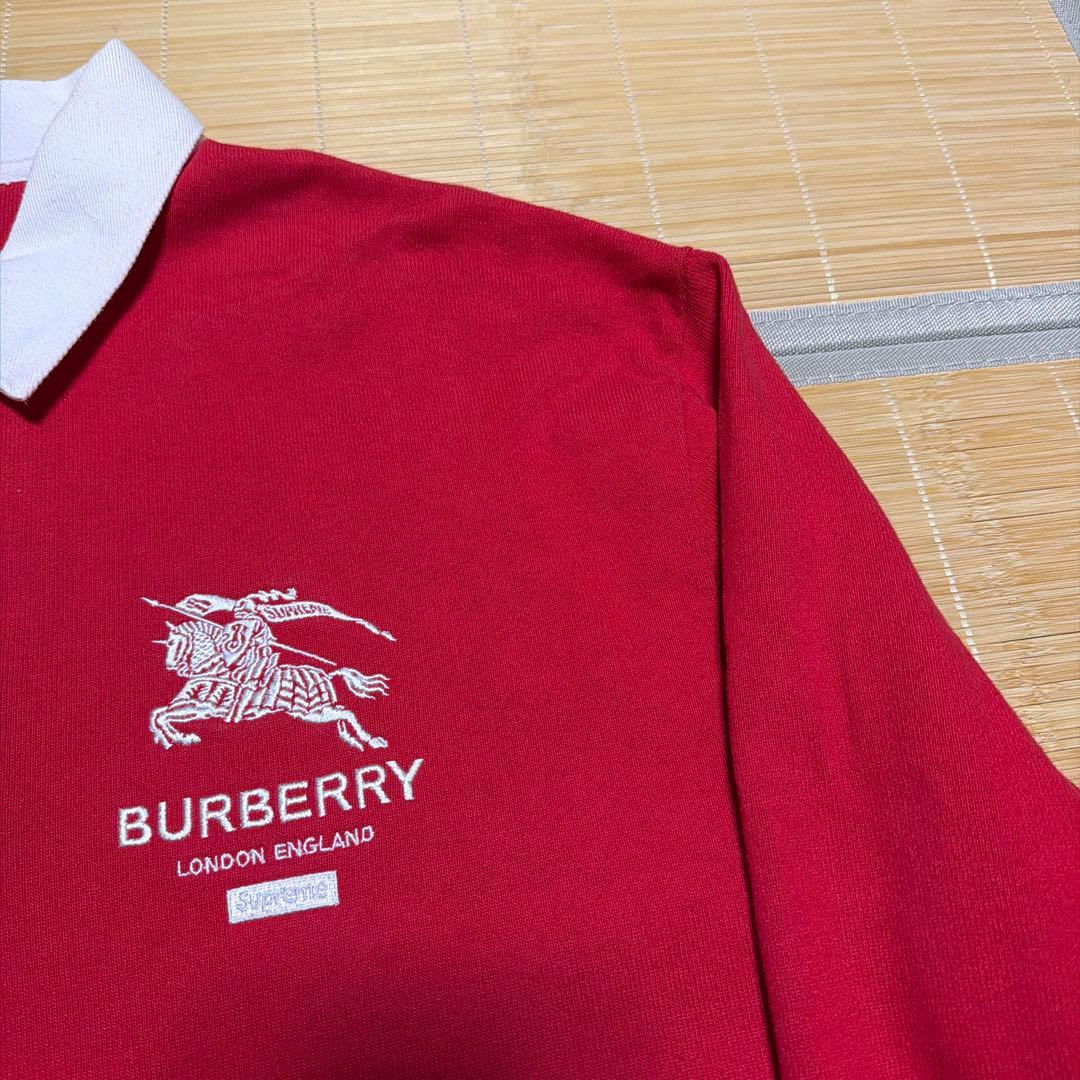 22ss Supreme BURBERRY Rugby ラガーシャツ L 赤 22ss Supreme BURBERRY Rugby ラガーシャツ L 赤