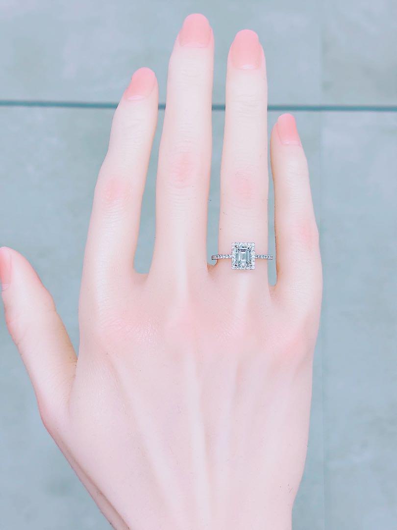 ☆1.13ct0.35ct☆✨ I,SI-1エメラルドカットダイヤリング指輪 - メルカリ