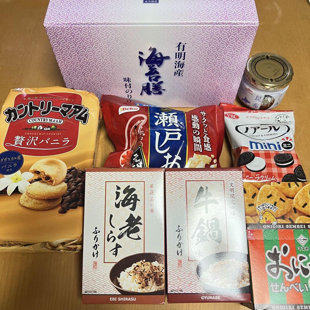 新品 お菓子・ふりかけ・味付のり食品セット