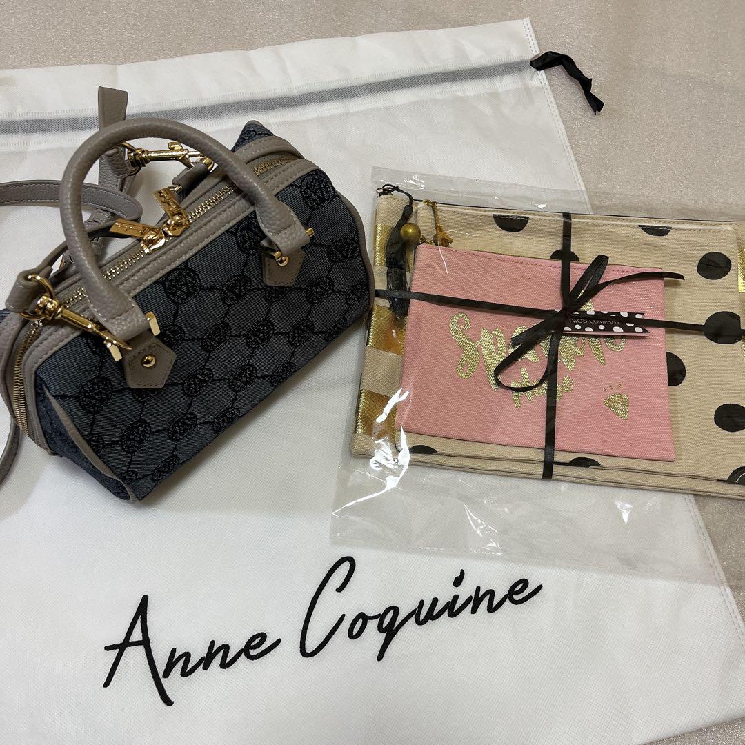 AnneCoquine - アンコキーヌ デニムモノグラムジャガードバッグ