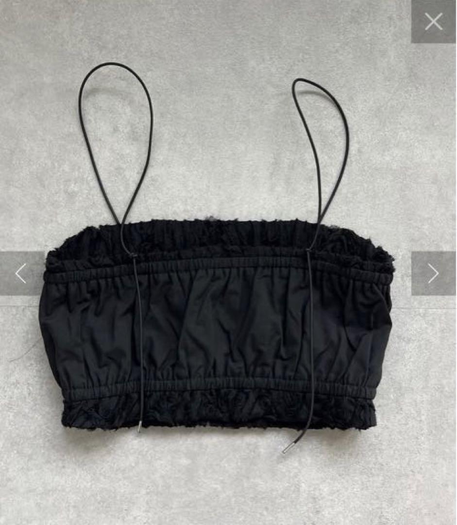 CAPRICIEUX LE'MAGE ラインレースビスチェ【即完売品】BLACK capricieux le'mage ラインレースビスチェ ブラック