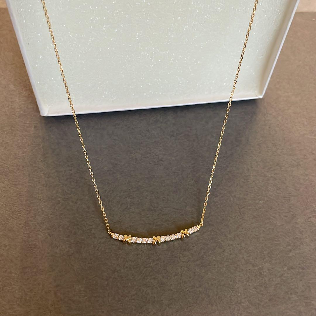 レア超美品 ダイヤモンドネックレス ゴールド14K 月のかけら