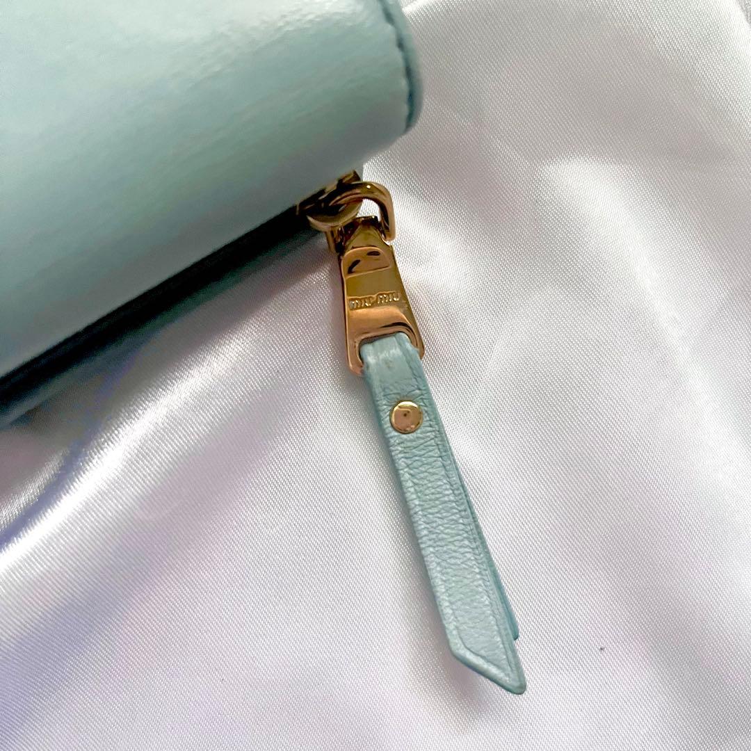 miu miu ミュウミュウ ミニ マテラッセ 三つ折り財布 箱付き miu miu ミュウミュウ ミニ マテラッセ 三つ折り財布 箱付き