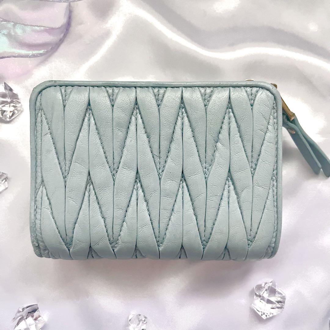【超レアカラー♥】miu miu ミニ マテラッセ 三つ折り財布 箱付き 楽天市場】【7/28-9:59迄10％OFFクーポン対象】MIUMIU ミュウ