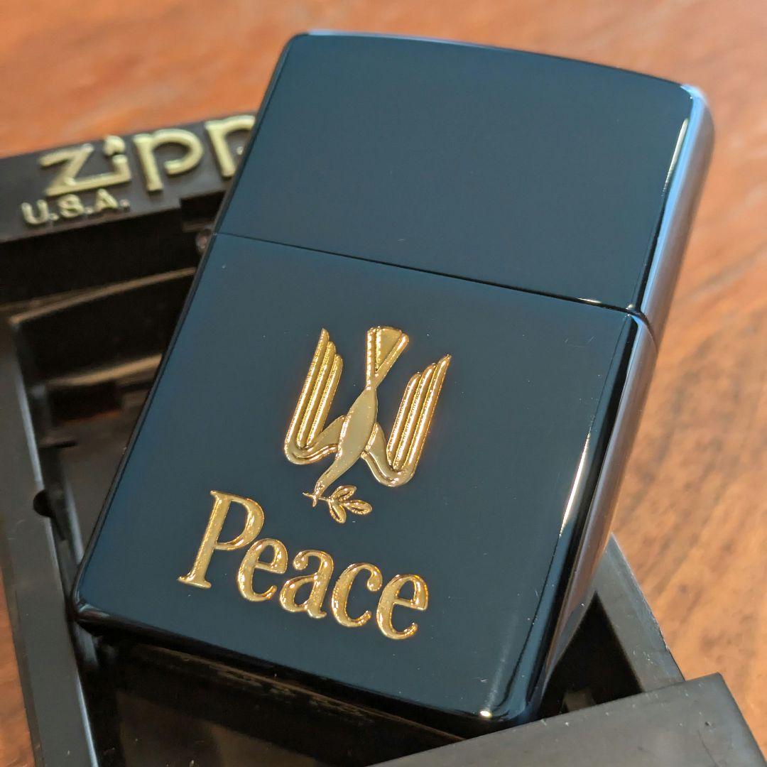 【新品】99年製 ピース Peace ブルーチタン Zippo ヴィンテージ喫煙具・ライター