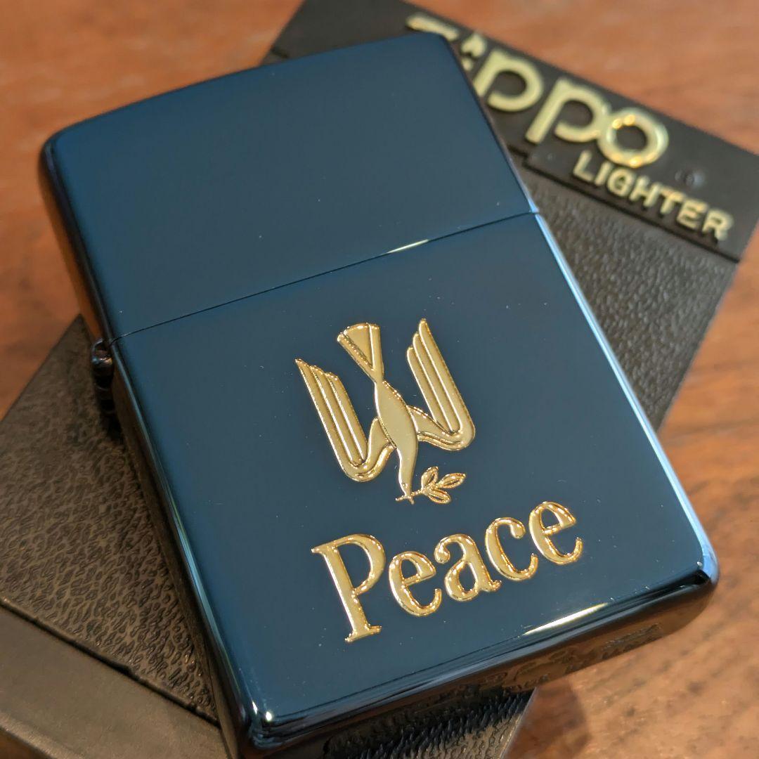 【新品】99年製 ピース Peace ブルーチタン Zippo ヴィンテージ