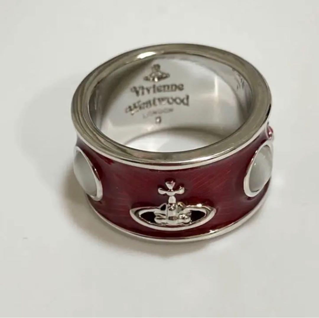 Vivienne Westwood キングリング　シルバー×レッド　S