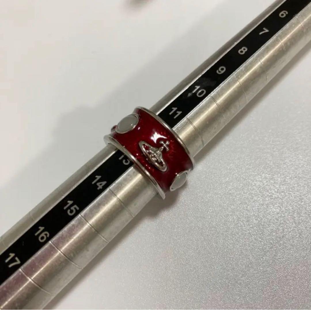 Vivienne Westwood キングリング　シルバー×レッド　S