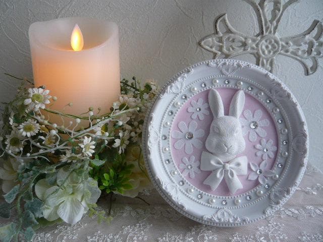 数量限定 ハンドメイド 石膏 おしゃれリボンのうさぎさん インテリア オブジェ その他 ハンドメイド 381 1 Jkkniu Edu