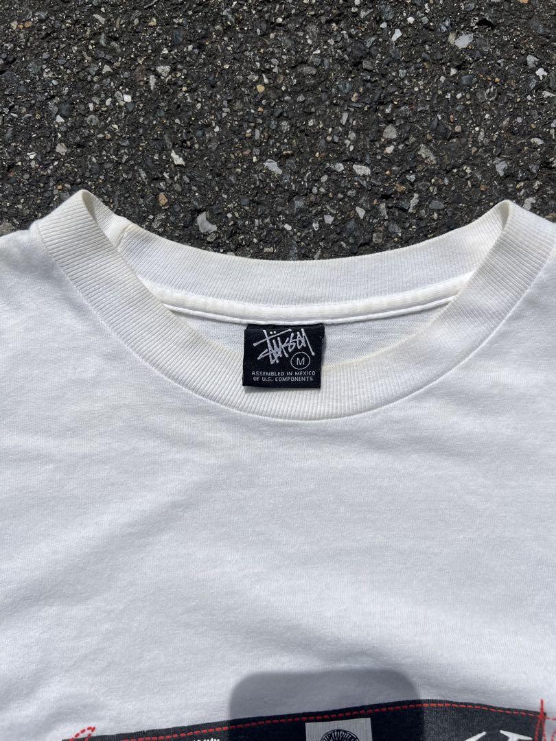 old stussy tシャツ 黒タグ y2k プリントロゴ 短丈 - メルカリ