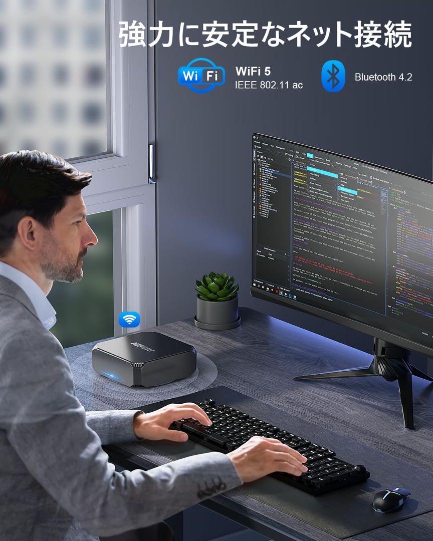 1品限り❤️ミニPC N100最大3.4GHz 16GB変装可 8GB 256GB