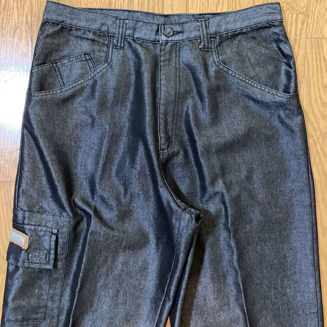 激レア90s美品 KARL KANI 光沢ブラックデニムセットアップ 上下 B系