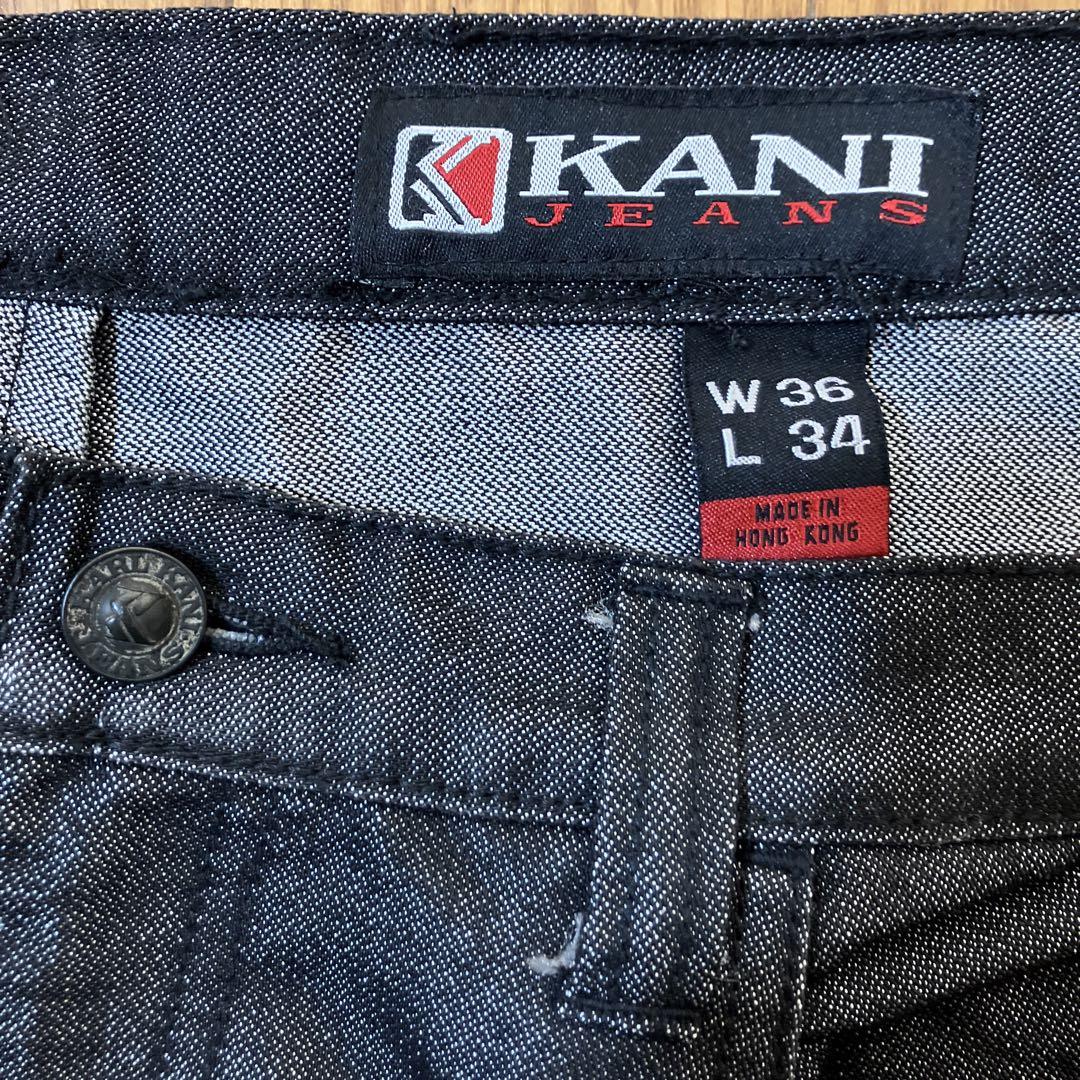 激レア90s美品 KARL KANI 光沢ブラックデニムセットアップ 上下 B系