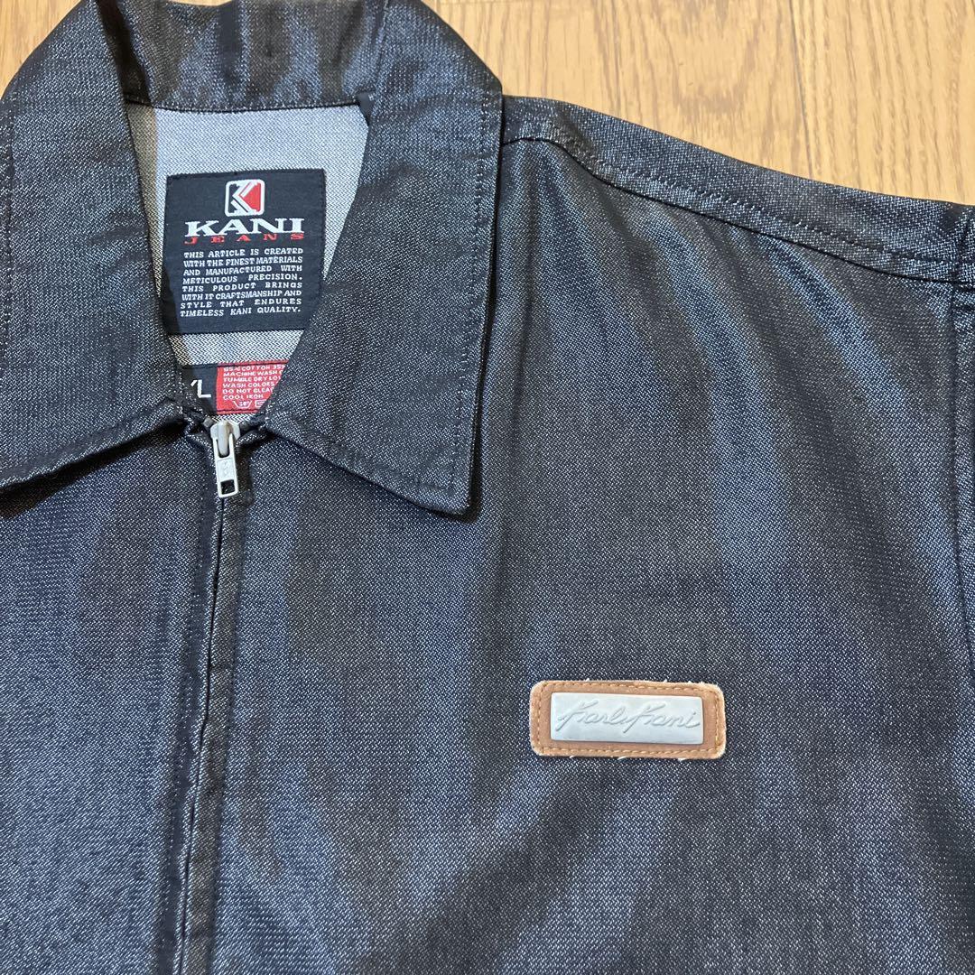 激レア90s美品 KARL KANI 光沢ブラックデニムセットアップ 上下 B系