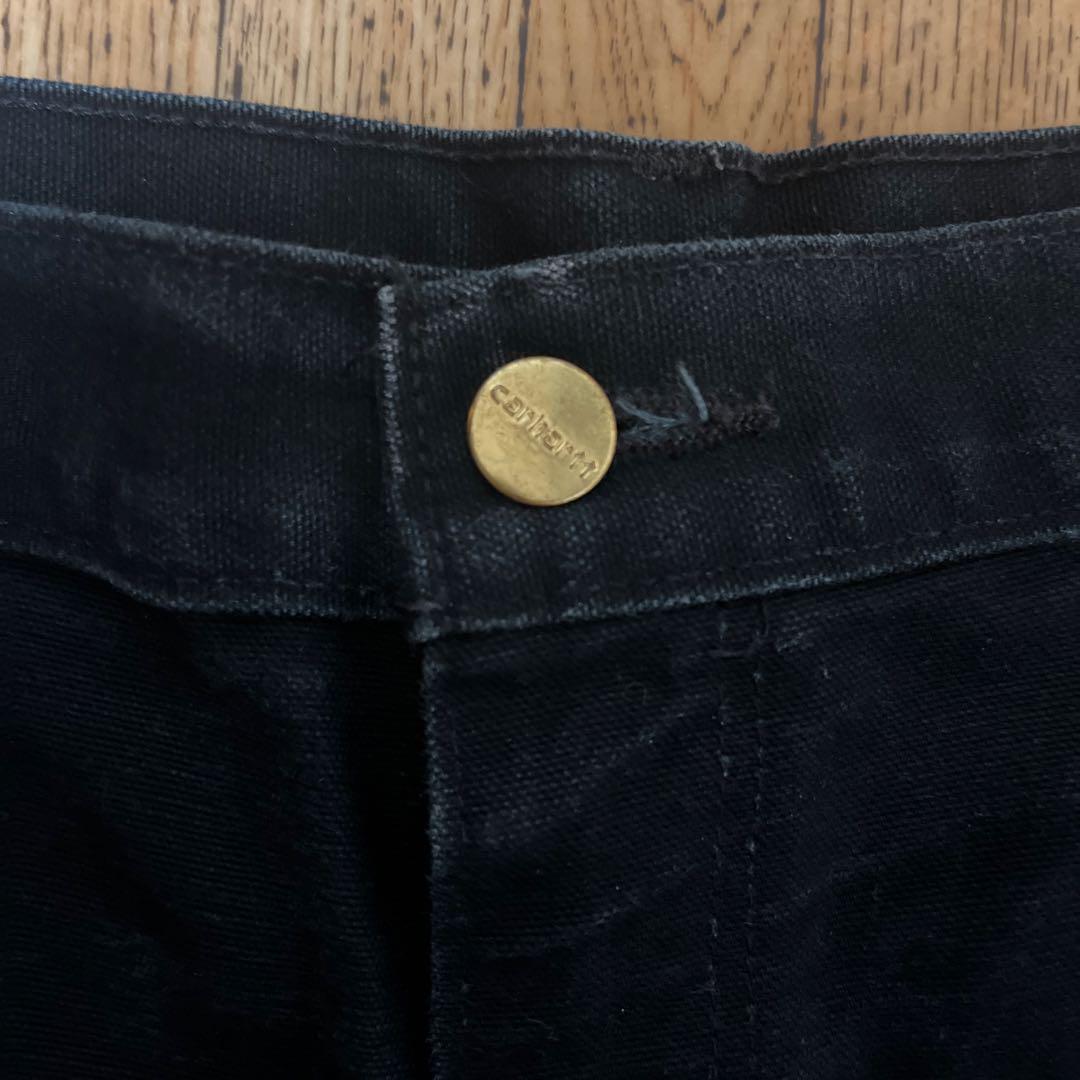 アメリカ製 Carhartt ダブルニー ペインターパンツ黒 ブラック34インチ