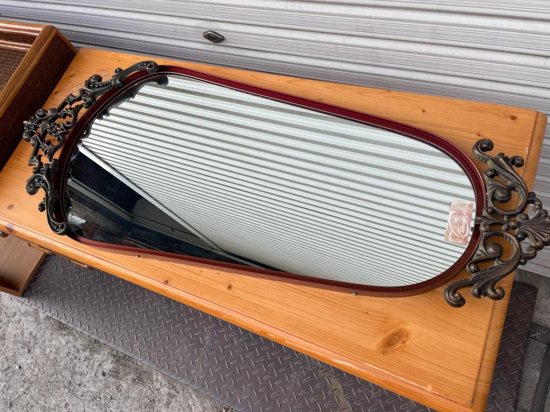 ★状態〇★ 昭和 レトロ 家具 ミエミラー 鏡 壁掛け ウォールミラー